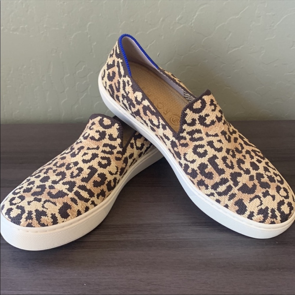 New - Rothy’s Camo Cat Leopard Print Sneakers Size 7.5